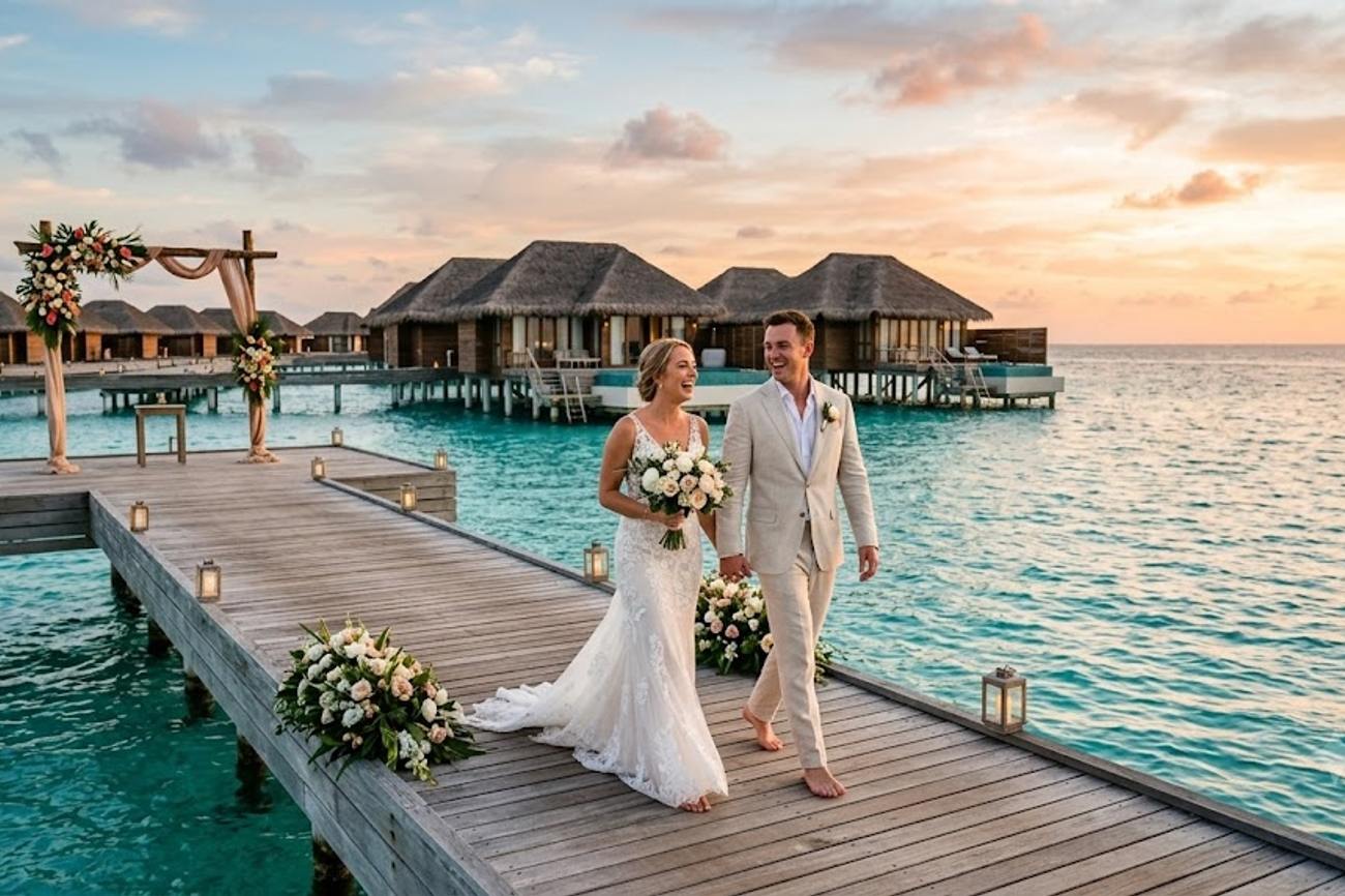 Maldives Joins Indonesia and More Beach Countries Trying to Reach Hard to Steal Nuptials with Five-Star Resorts and Over the Water Bungalows