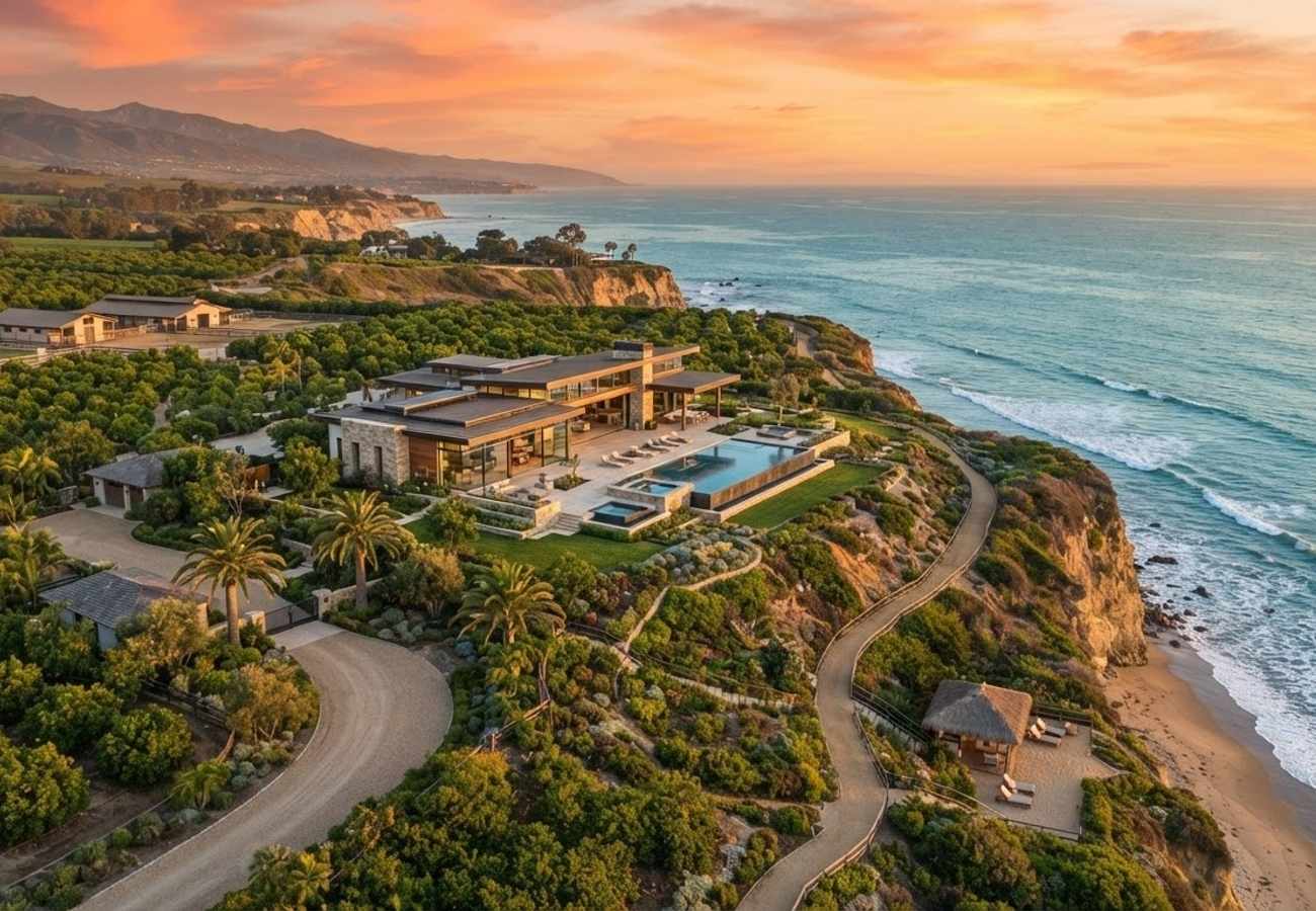 Luxury oceanfront ranch estate in Santa Barbara California