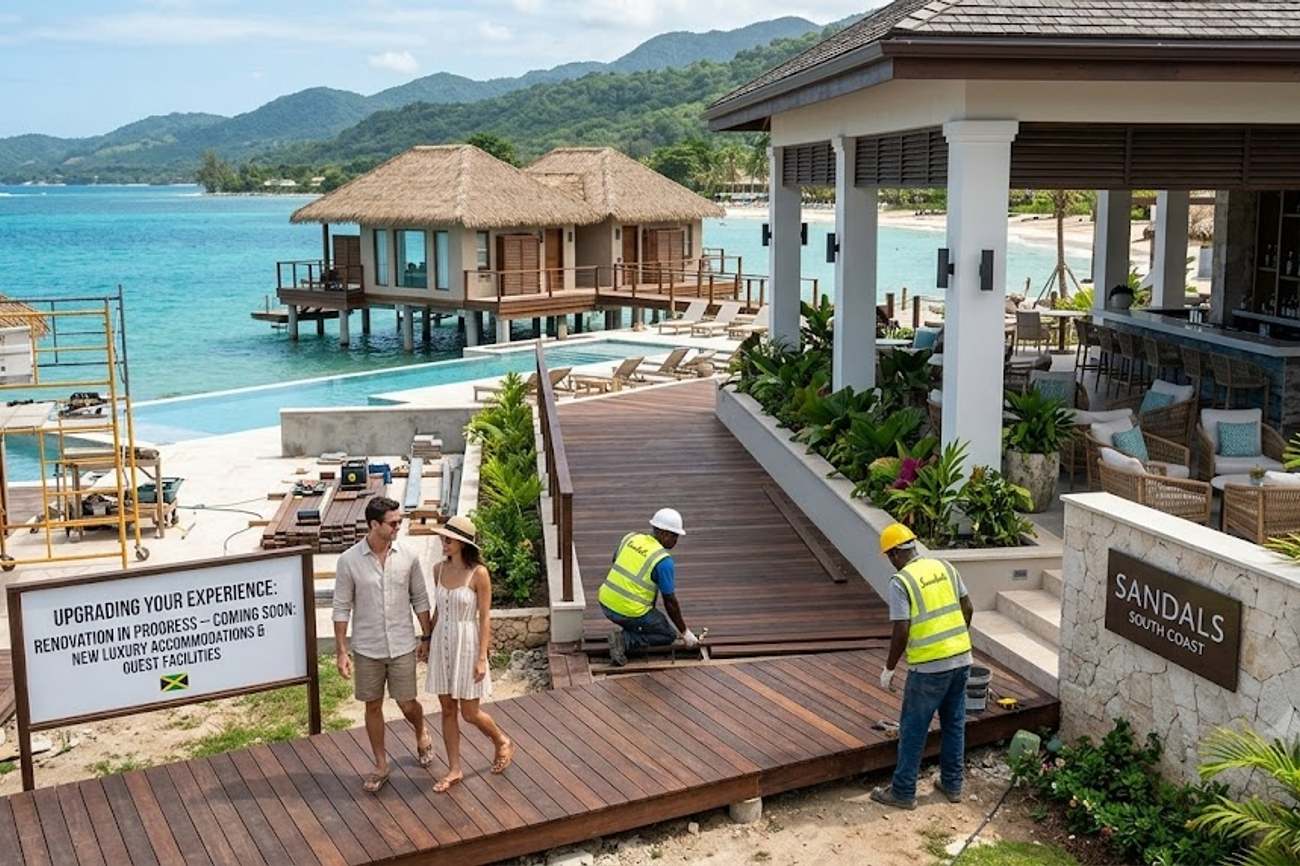 Sandals South Coast and Many Other Hotels Are Under Renovation with Upgraded Accommodation and Guest Facilities in Jamaica