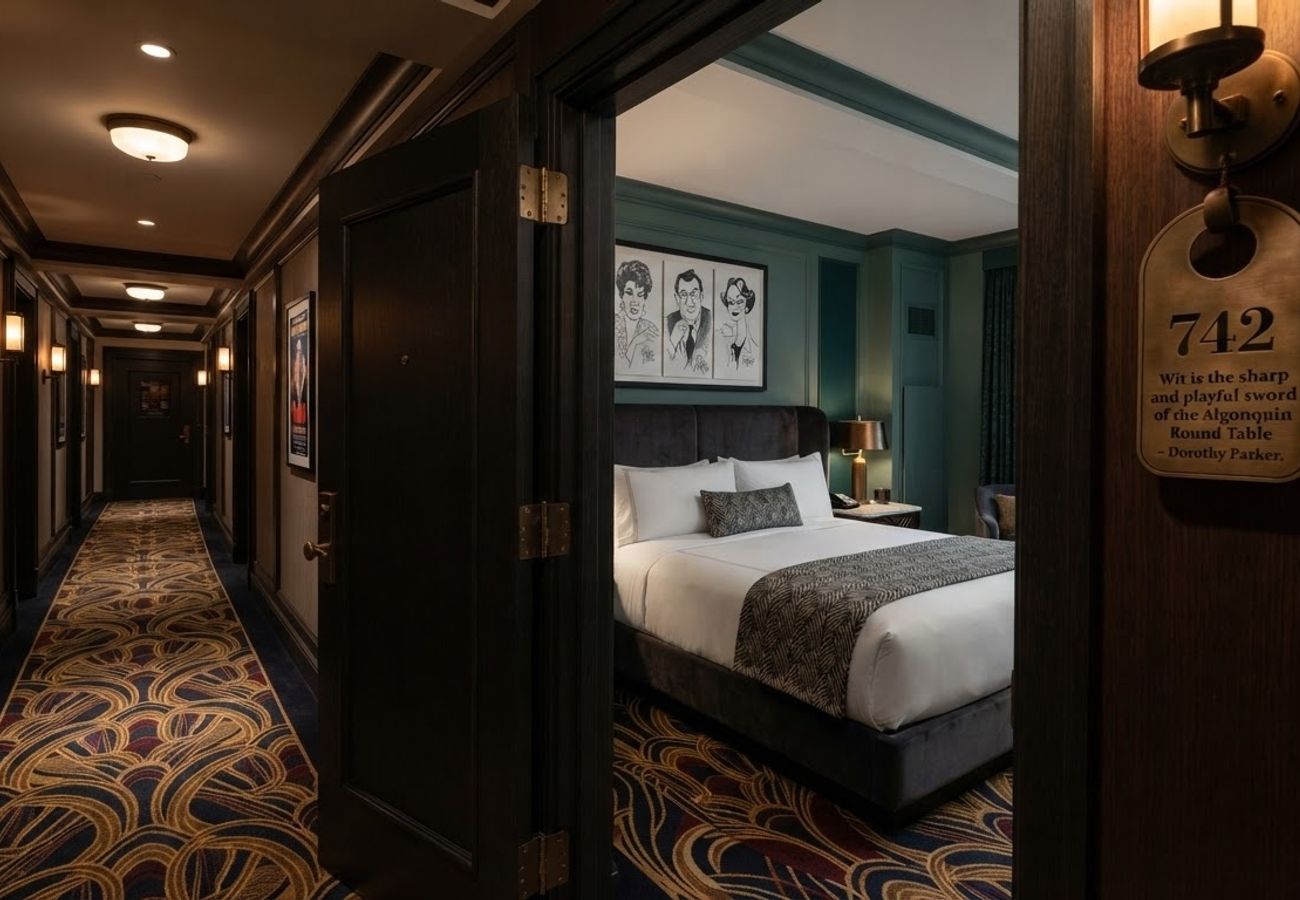The historic exterior of The Algonquin Hotel in Manhattan