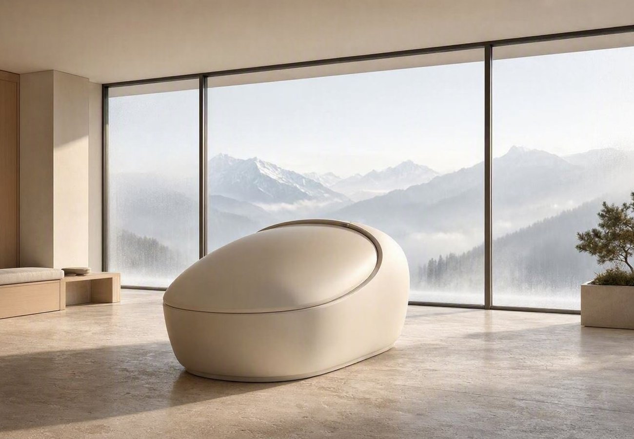 Modern luxury wellness resort featuring integrated health facilities and nature