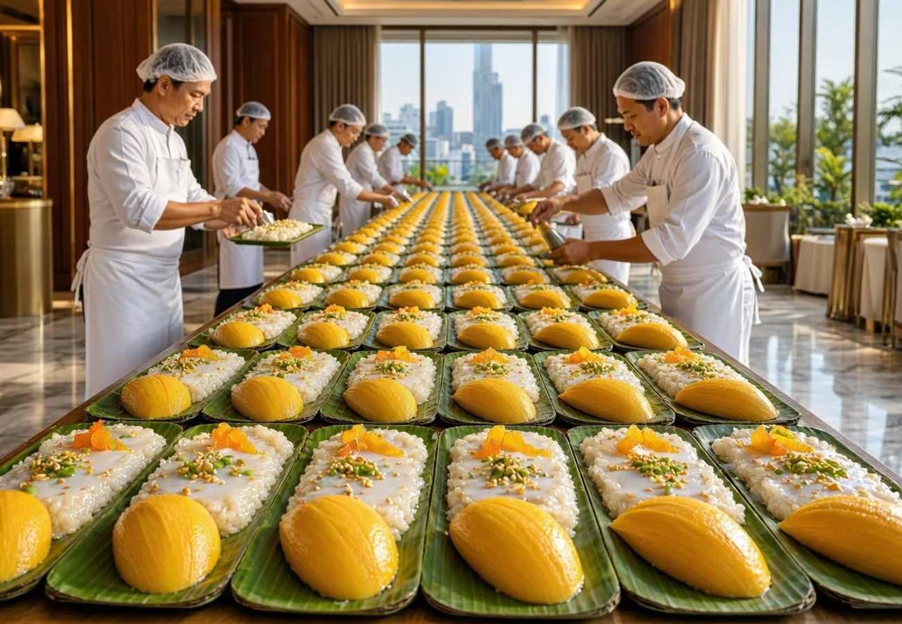 Anantara Siam Bangkok Sets Guinness World Record With 101.15-Metre Mango Sticky Rice in 2026