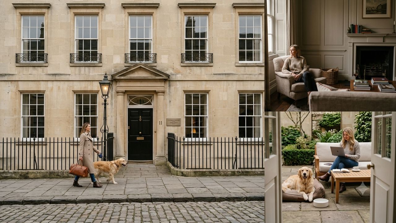 Exterior view of Georgian townhouse Elizabeth House at Hotel Indigo Bath
