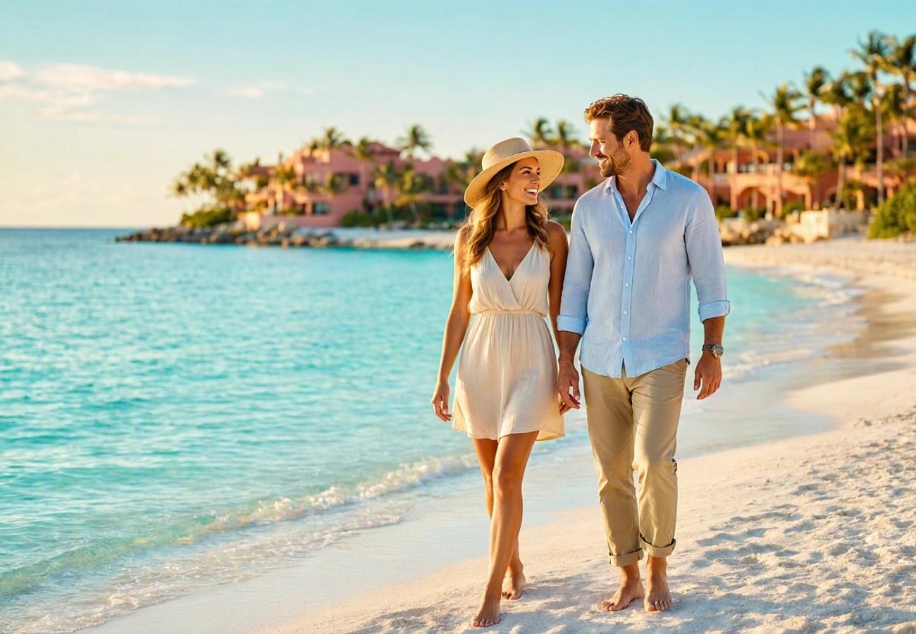 Luxury beachfront resort in Mexico or Caribbean