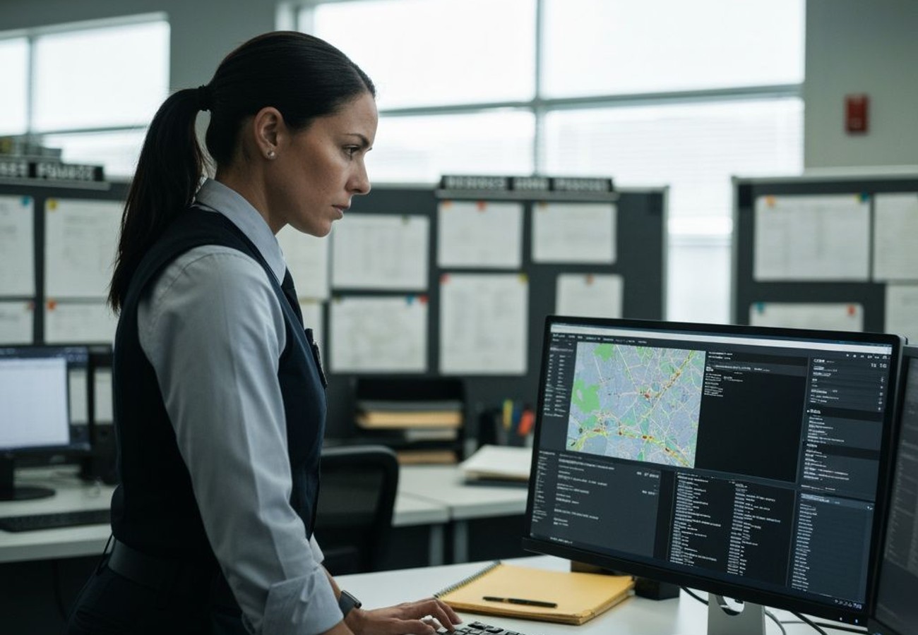A digital footprint and electronic evidence visualization in a criminal investigation setting