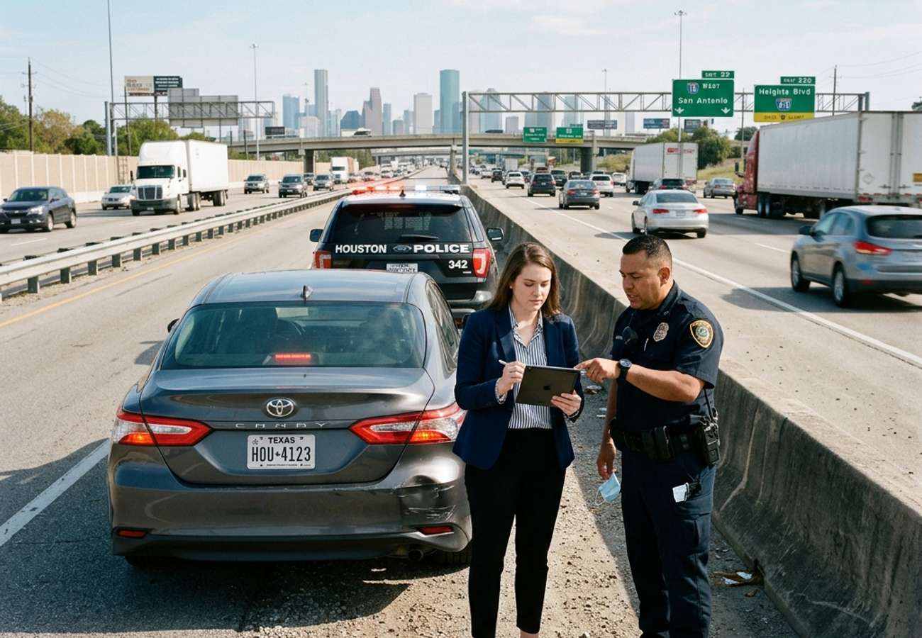 A car crash scene representing what drivers should know after an accident