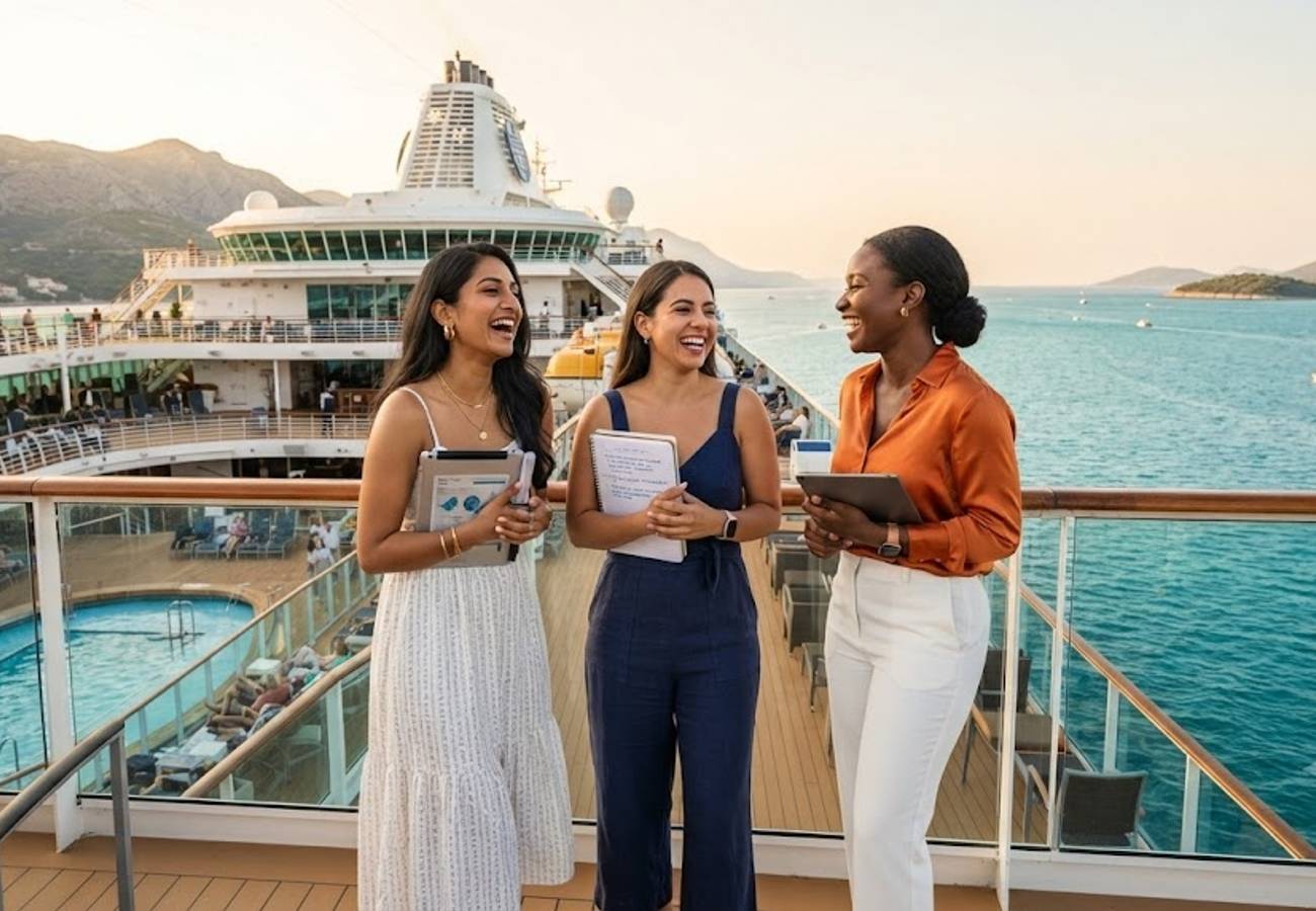Luxury cruise ship Brilliance of the Seas docked in a Mediterranean port