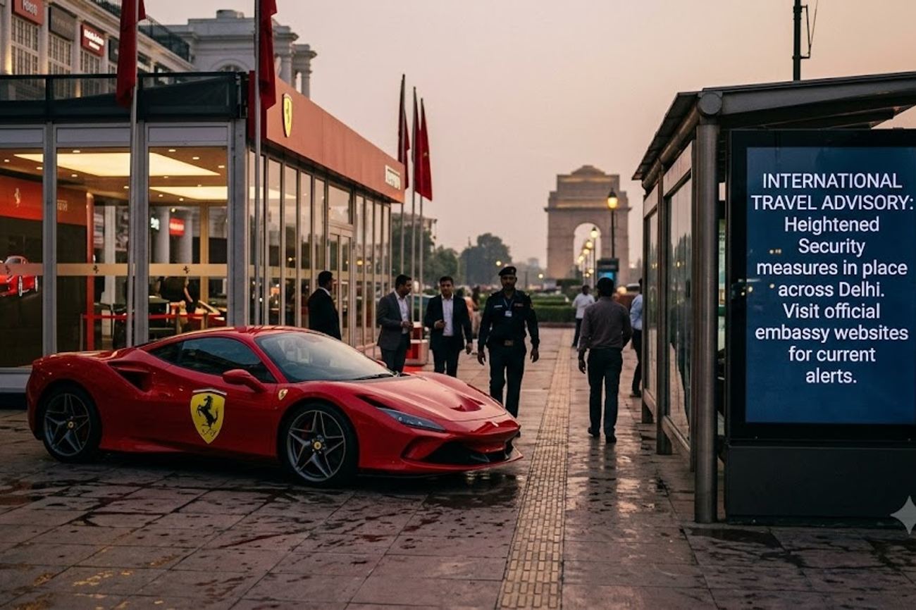 Ferrari Exhibition Launches in New Delhi Alongside International Security Advisories