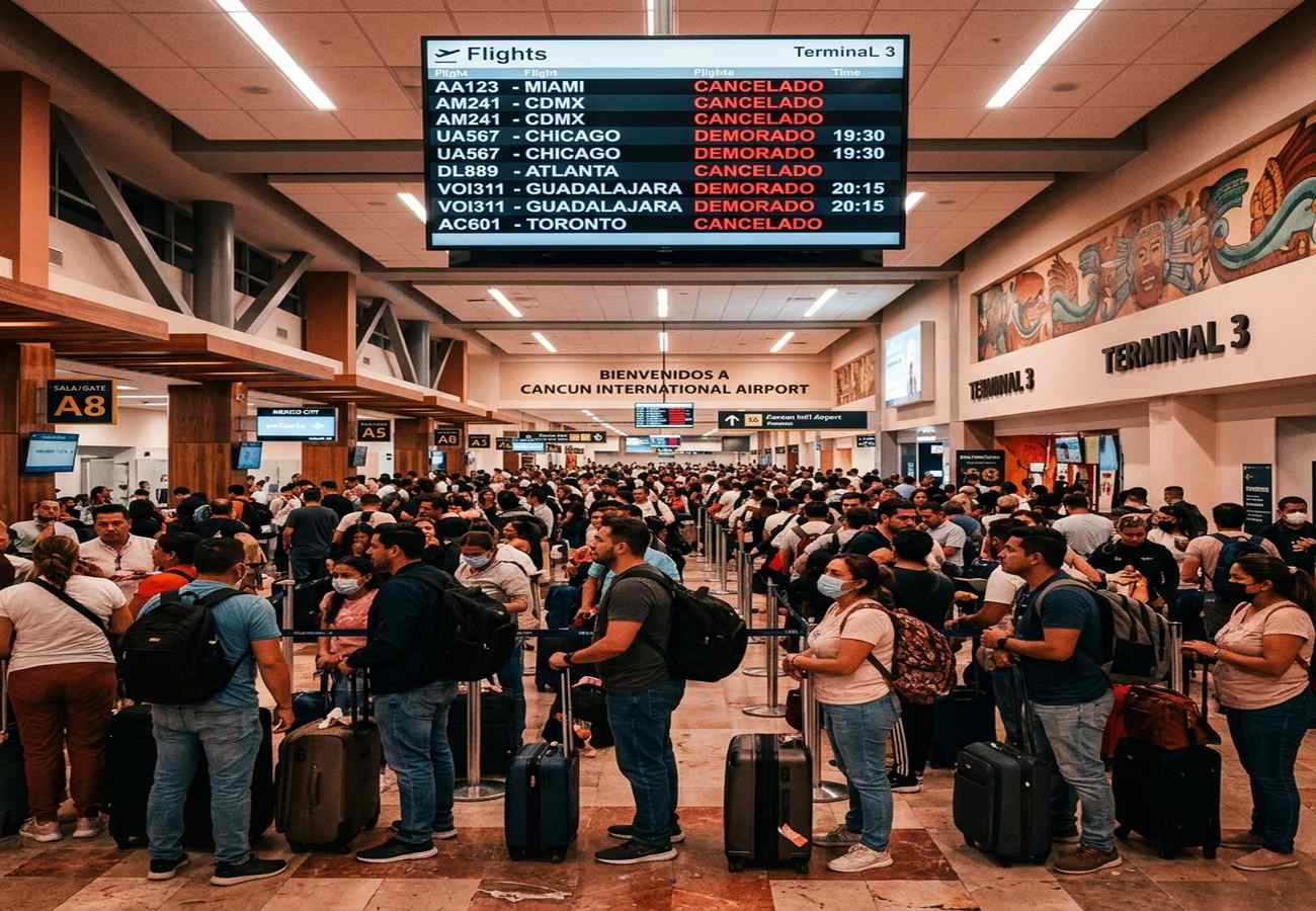 Mexico Flight Chaos: 24 Cancellations and 222 Delays Strand Hundreds at Cancun, Guadalajara, Leon and Tijuana