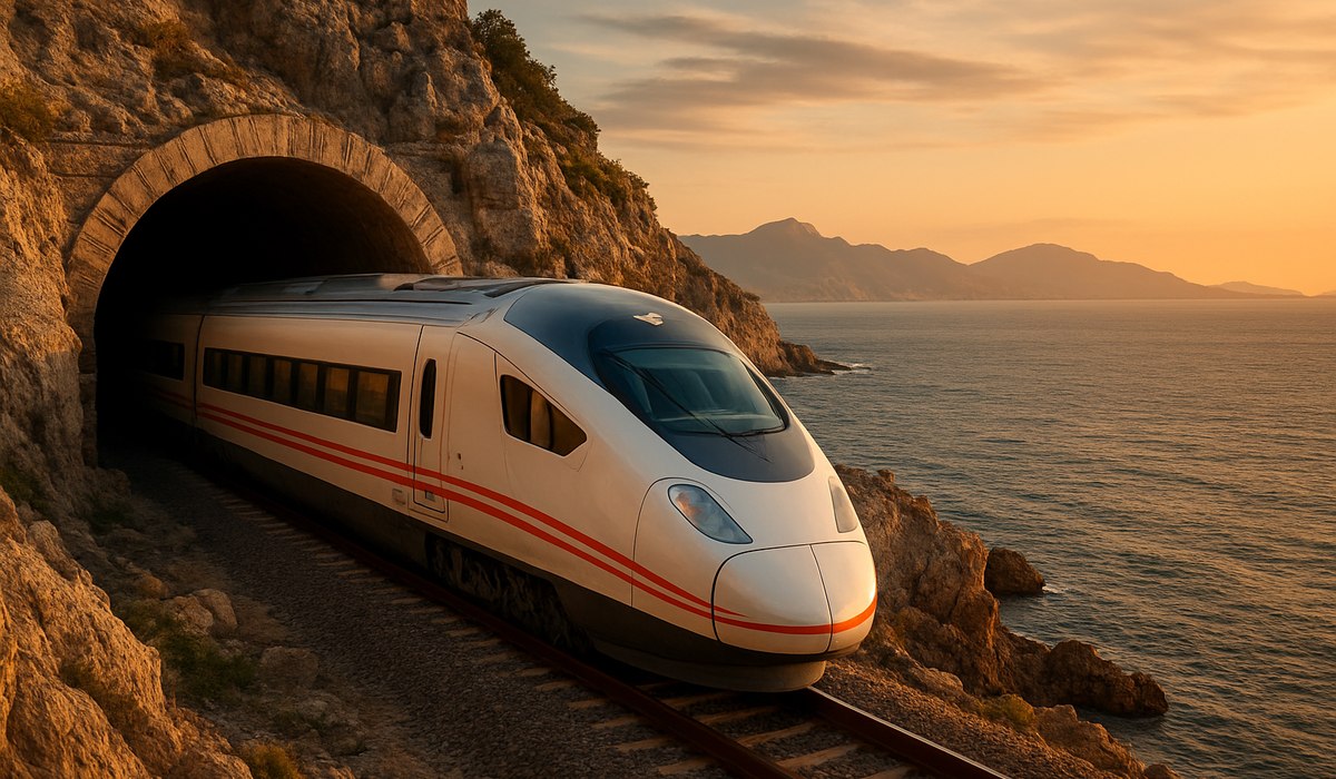 Aerial view of Strait of Gibraltar showing Spain and Morocco coastlines, 2026