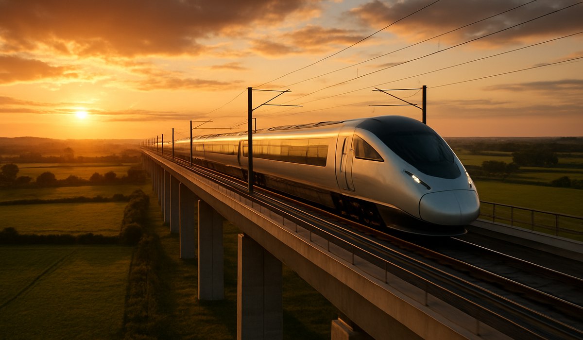 HS2 construction site near Birmingham, showing railway infrastructure development in 2026