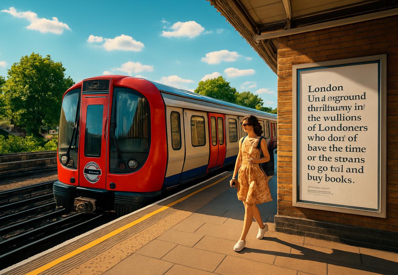 Poems on the Underground display in London Tube carriage