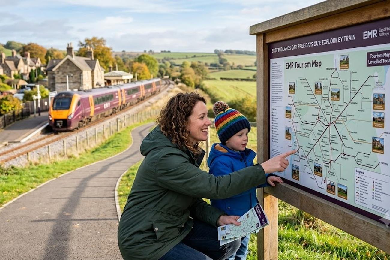 East Midlands Car-Free Days Out: New EMR Tourism Map Unveiled Today