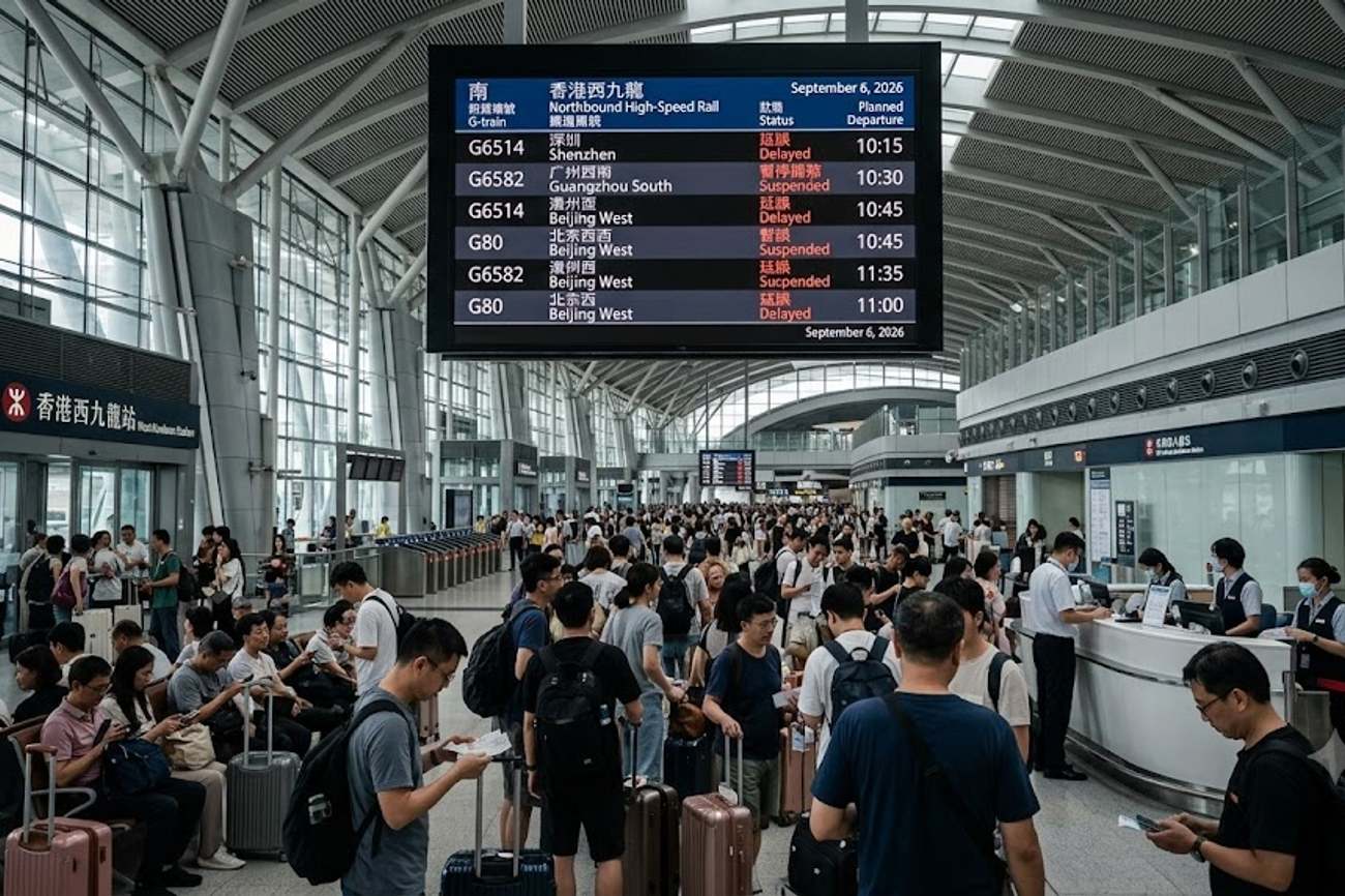 Signalling Failure Disrupts Northbound Hong Kong High-Speed Rail Services