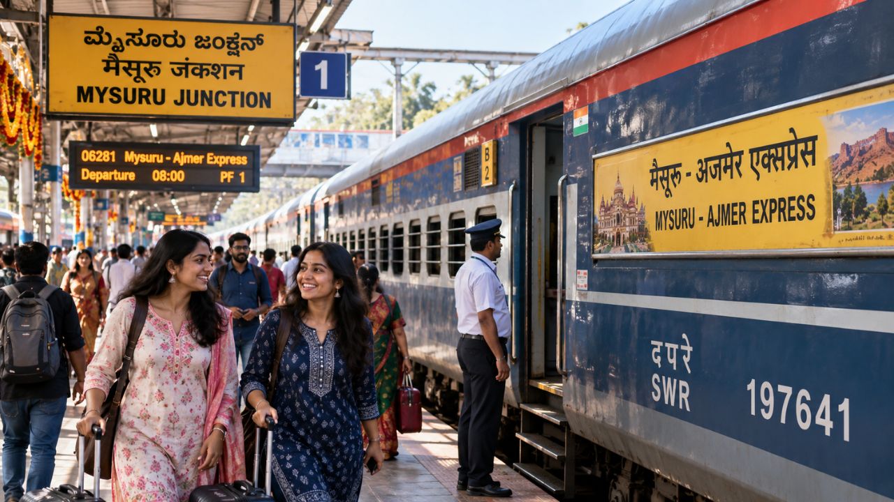 Indian Railways Regularizes Mysuru-Ajmer Express and Extends Festival Specials Across Southern Routes