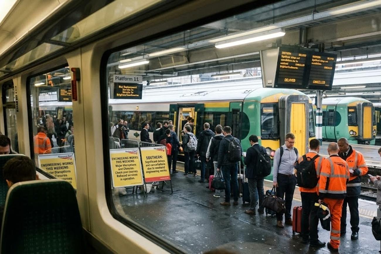 Southern Rail Passengers Face Longer Journeys As Weekend Network Closures Disrupt Major Routes