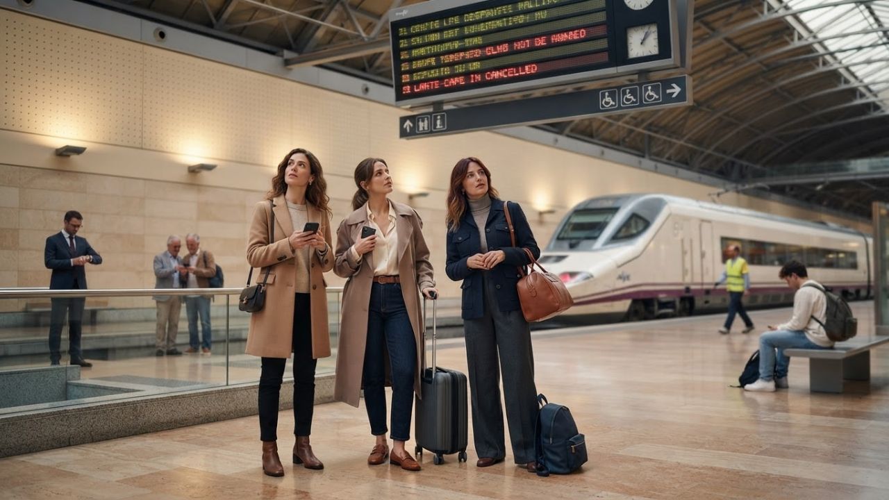 High-speed train operating on the Spanish rail network