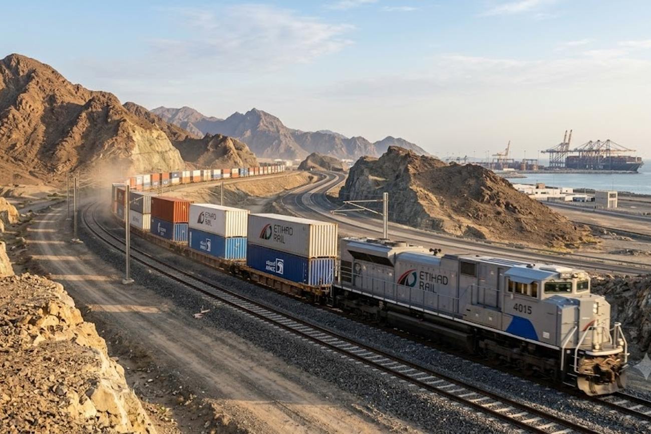 UAE Fujairah Abu Dhabi Rail Cargo Corridor Creates New Trade Route Connecting Maritime Gateway With Industrial Heartland