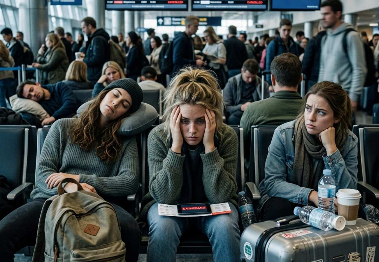 Exhausted Travelers Scramble as 30 European Flights Scrapped by Ryanair, BA, and Finnair