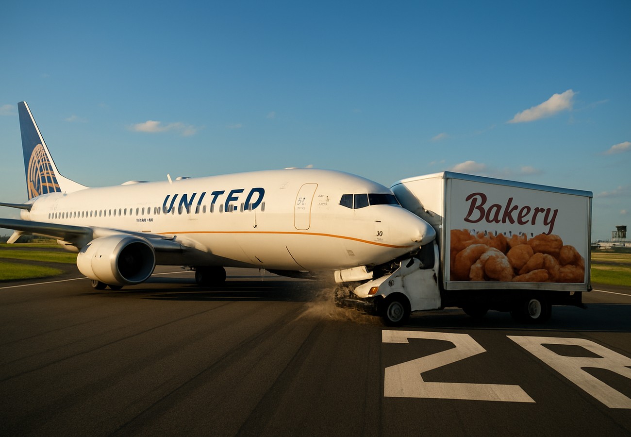Newark Airport Incident: United Flight 169 Collides with Bakery Truck on Runway 22R