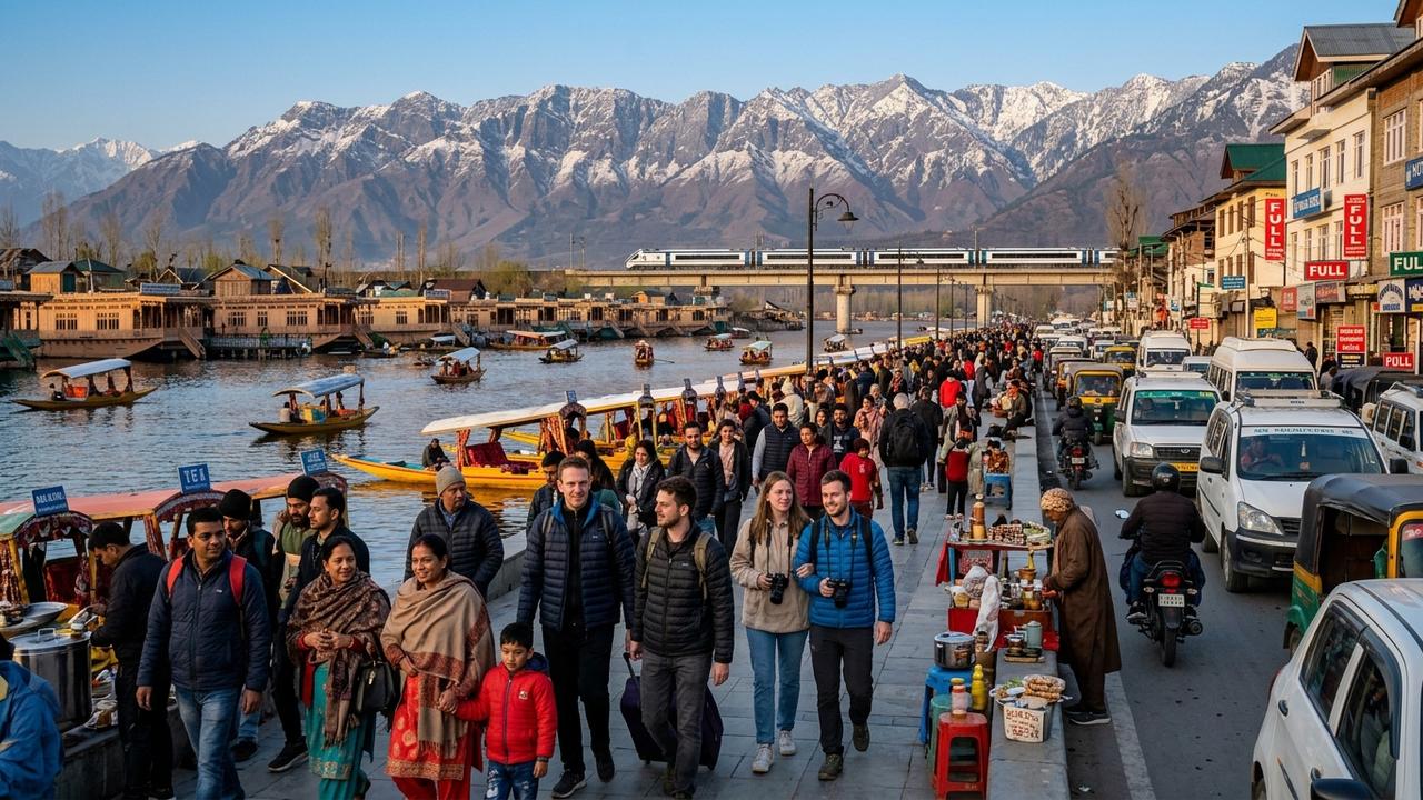 Vande Bharat Express and Road Networks Drive Kashmir’s Summer Tourism Surge, Straining Srinagar Infrastructure