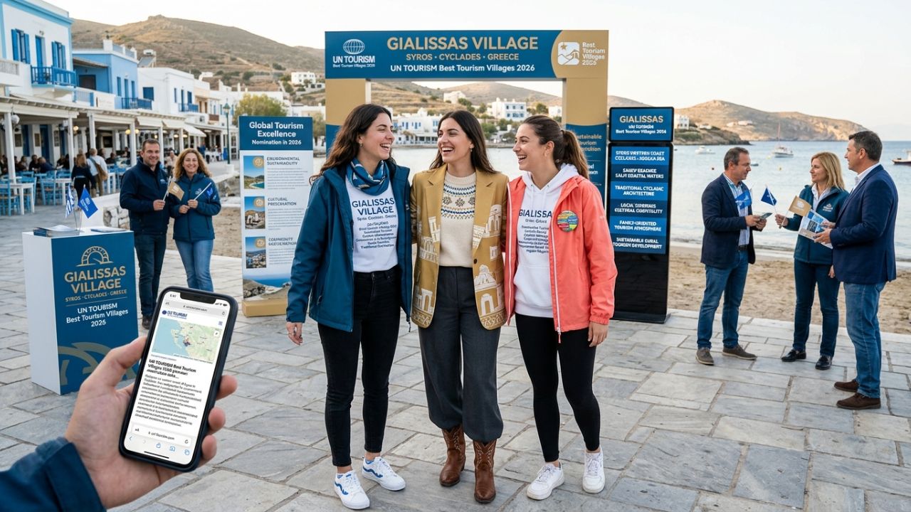 Gialissas Village Defeats Travel Chaos as Syros Secures Massive 2026 UN Tourism Excellence Nomination