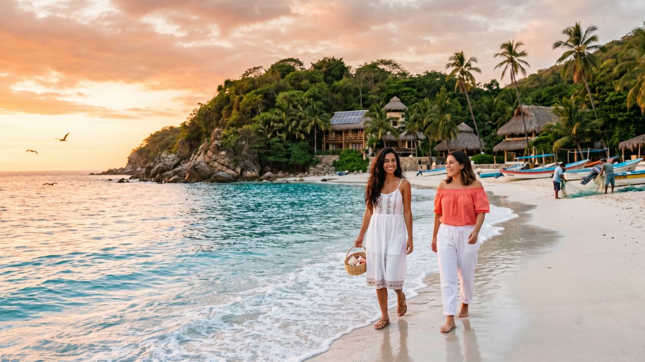 A pristine, uncrowded Mexican coastal paradise serving as a strategic tourism bypass to escape the severe travel chaos and airport disruptions paralyzing major resort hubs