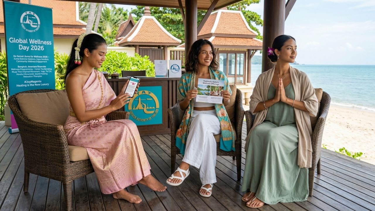 A serene wellness retreat at the Anantara Riverside Bangkok Resort, offering a sanctuary for international travelers seeking to recover from severe global airport disruptions.