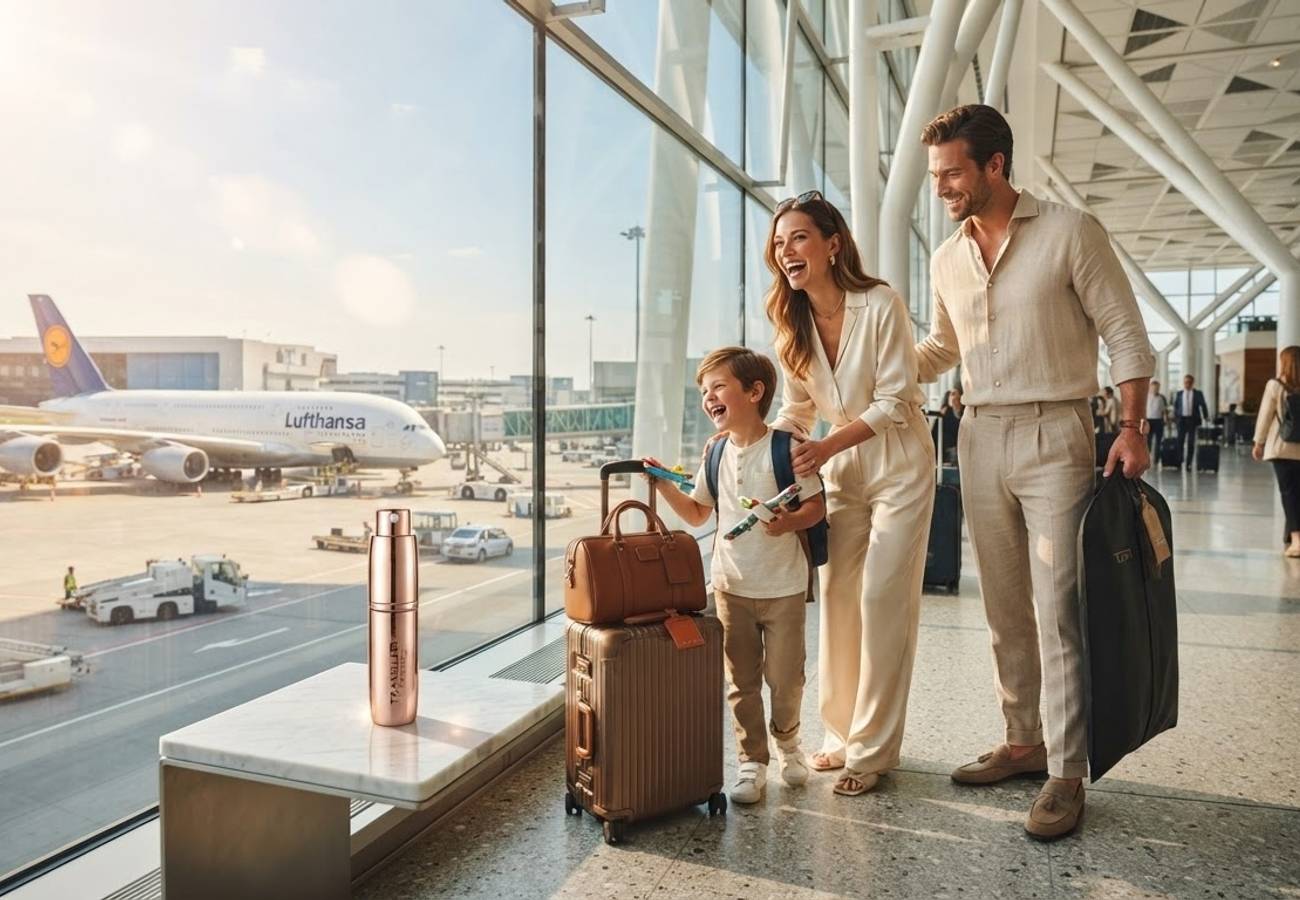 Luxury refillable fragrance atomizer for travel