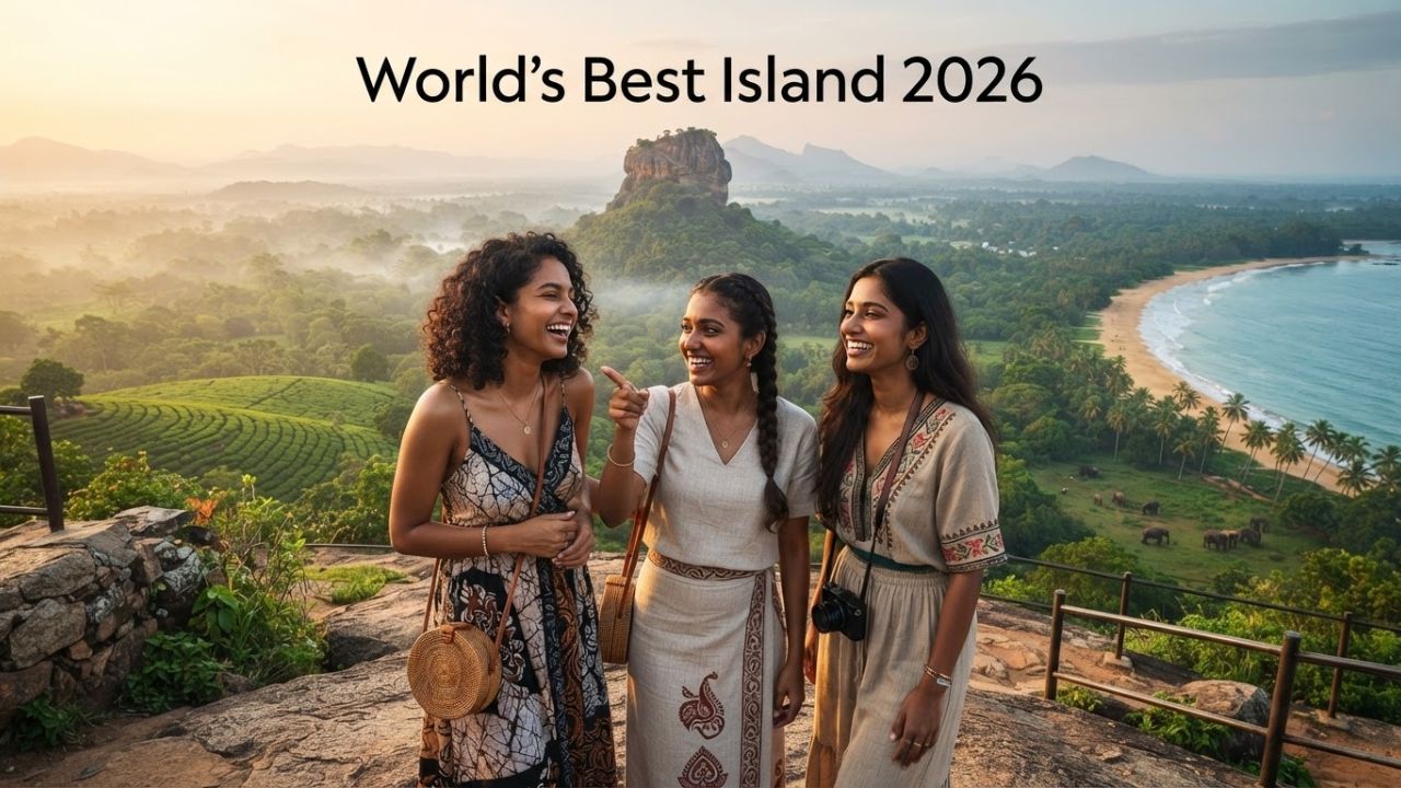 Scenic view of Sri Lankan coastline and ancient heritage sites