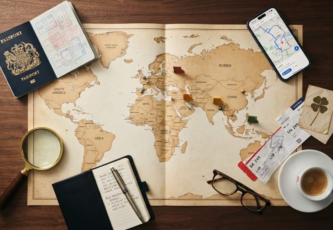 Global map highlighting travel advisory zones for 2026