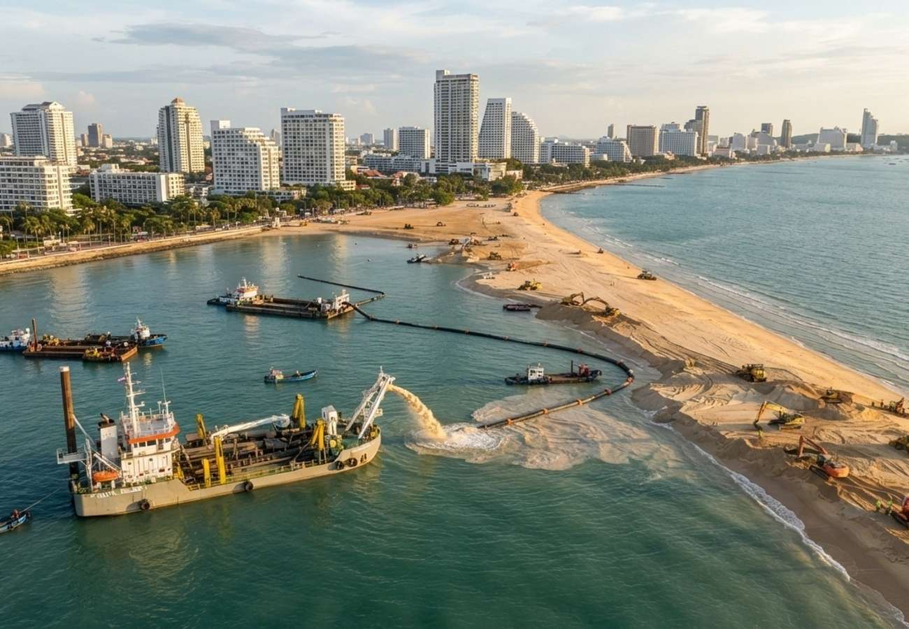 Pattaya Jomtien Beach Coastal Upgrade Project Targets February 2027 Completion for Tourism Growth