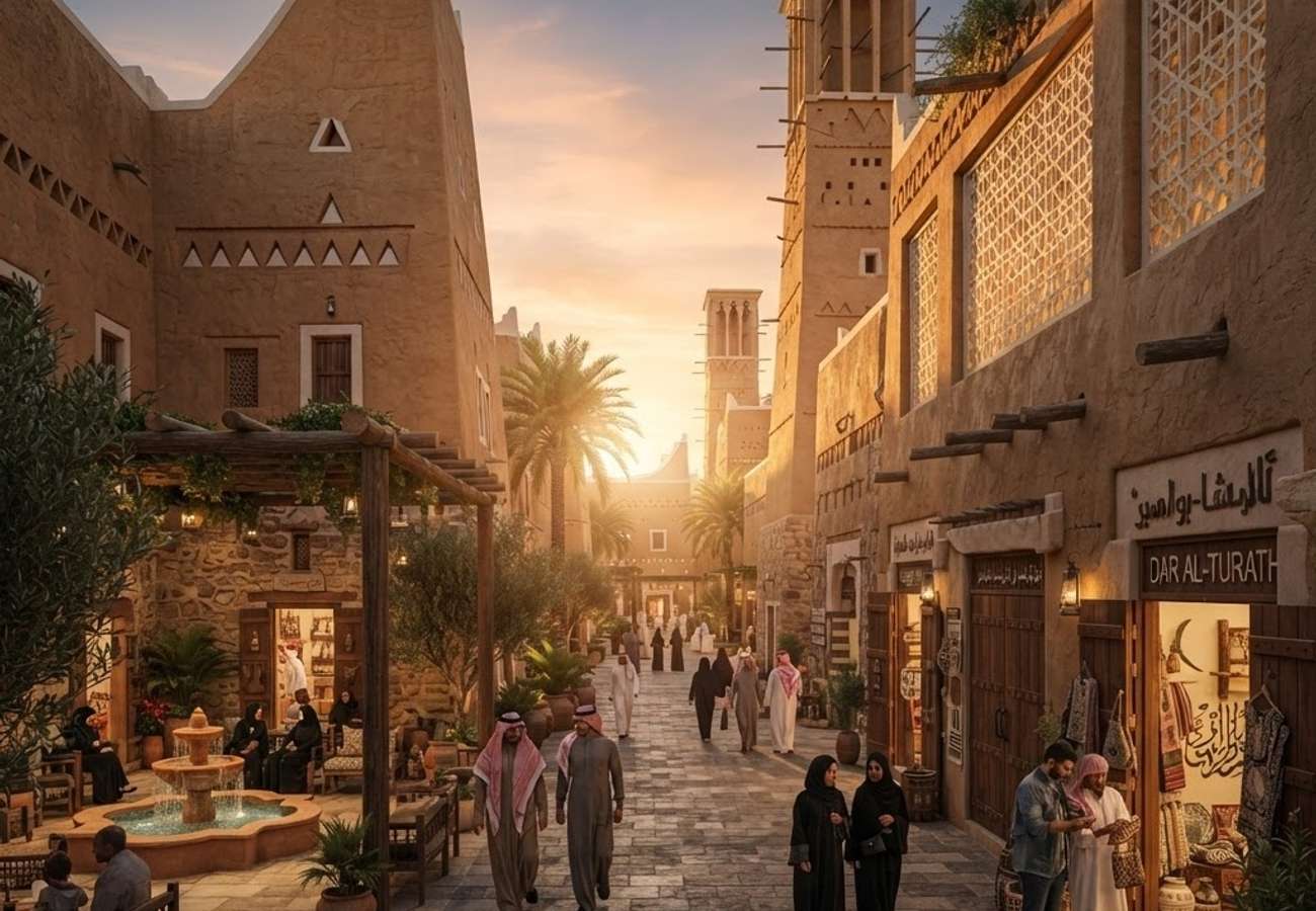 Neo-Vernacular Najdi architectural design in Saudi Arabia