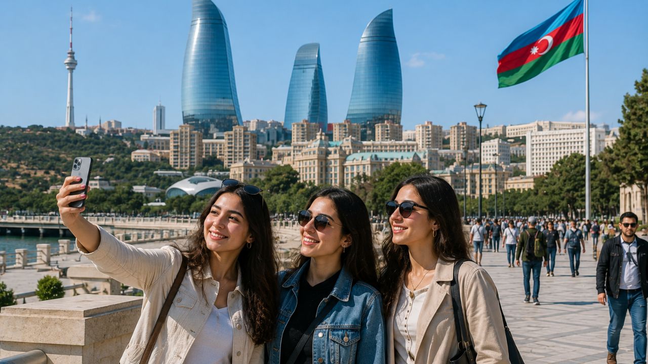 Passenger aircraft and high-speed rail transit terminal in Baku Azerbaijan