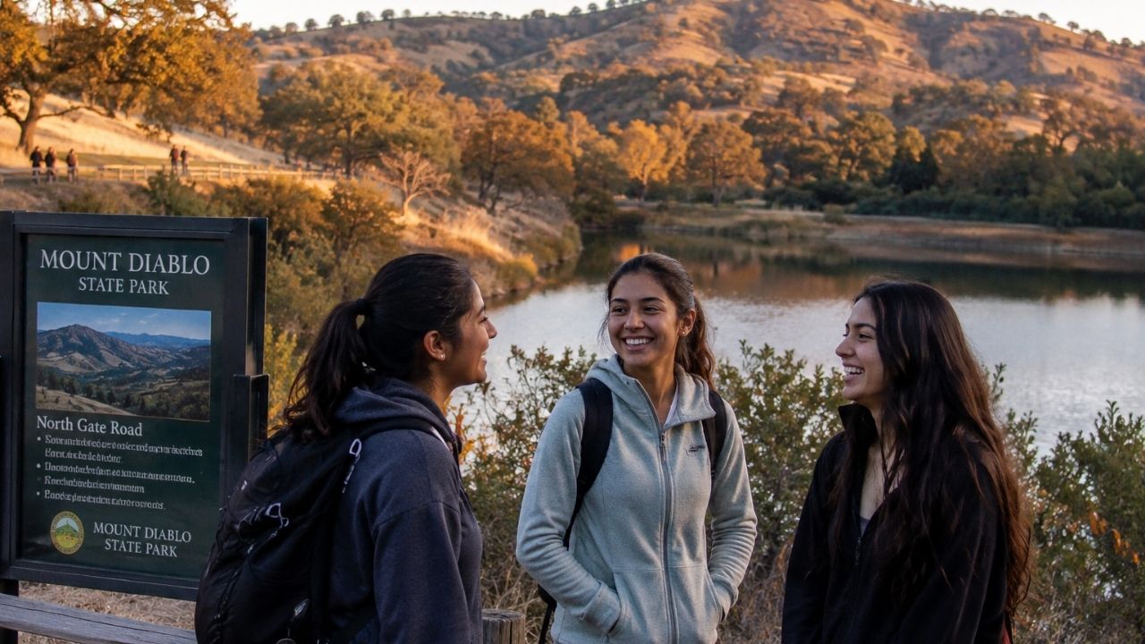 Mount Diablo summit and rolling parkland trails in Contra Costa County California