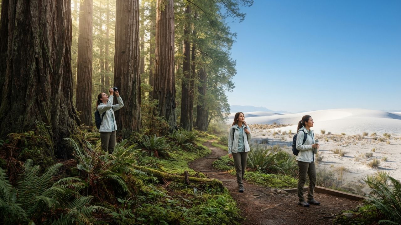 California and New Mexico Drive US Nature Tourism Growth Through Redwood and White Sands National Parks