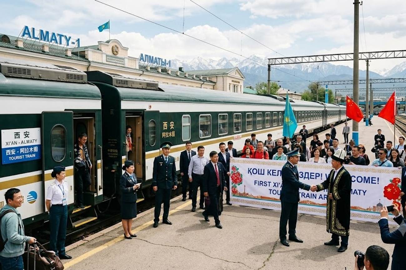China Travel Milestone As Xi’an Almaty Tourist Train Arrives In Kazakhstan Boosting Silk Road Tourism Connections