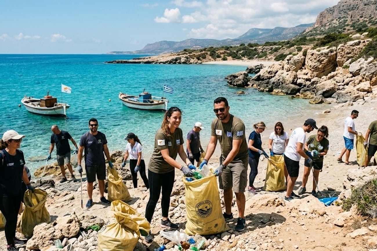 Cyprus Steps Up With Greece to Boost Sustainable Tourism Through Cross Border Clean Up and Marine Protection
