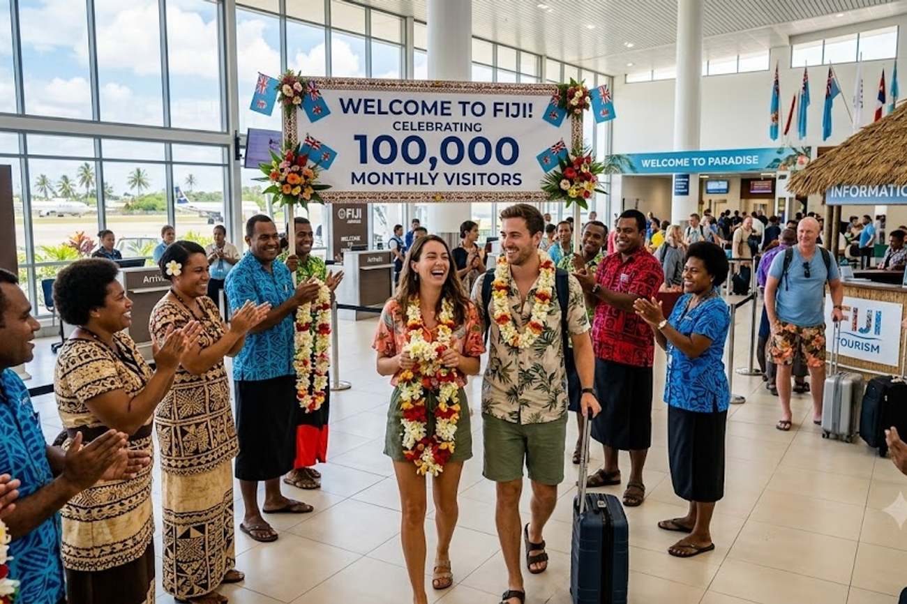 Fiji Tourism Reaches Historic Milestone as Visitor Arrivals Cross 100,000 in a Single Month