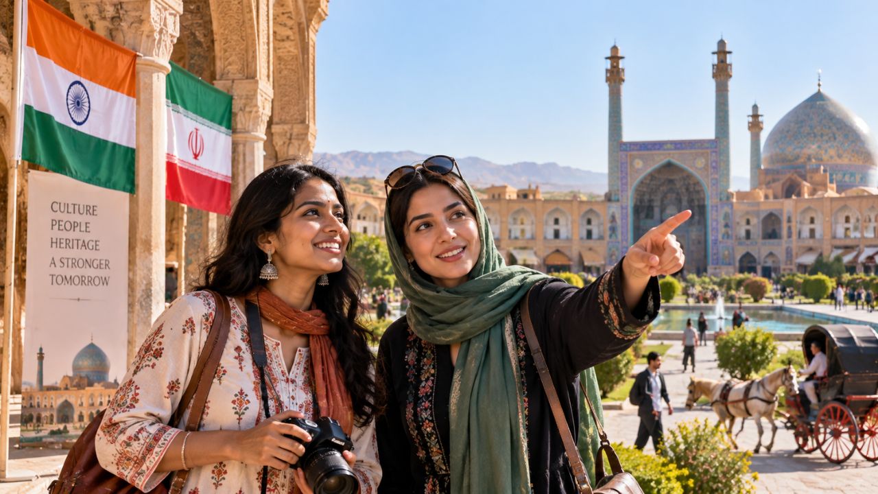 Historic heritage architecture representing India Iran cultural tourism links