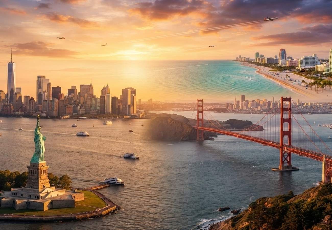 New York, California, and Florida Lead US Tourism as Overseas Spending Hits $169.8 Billion in 2024
