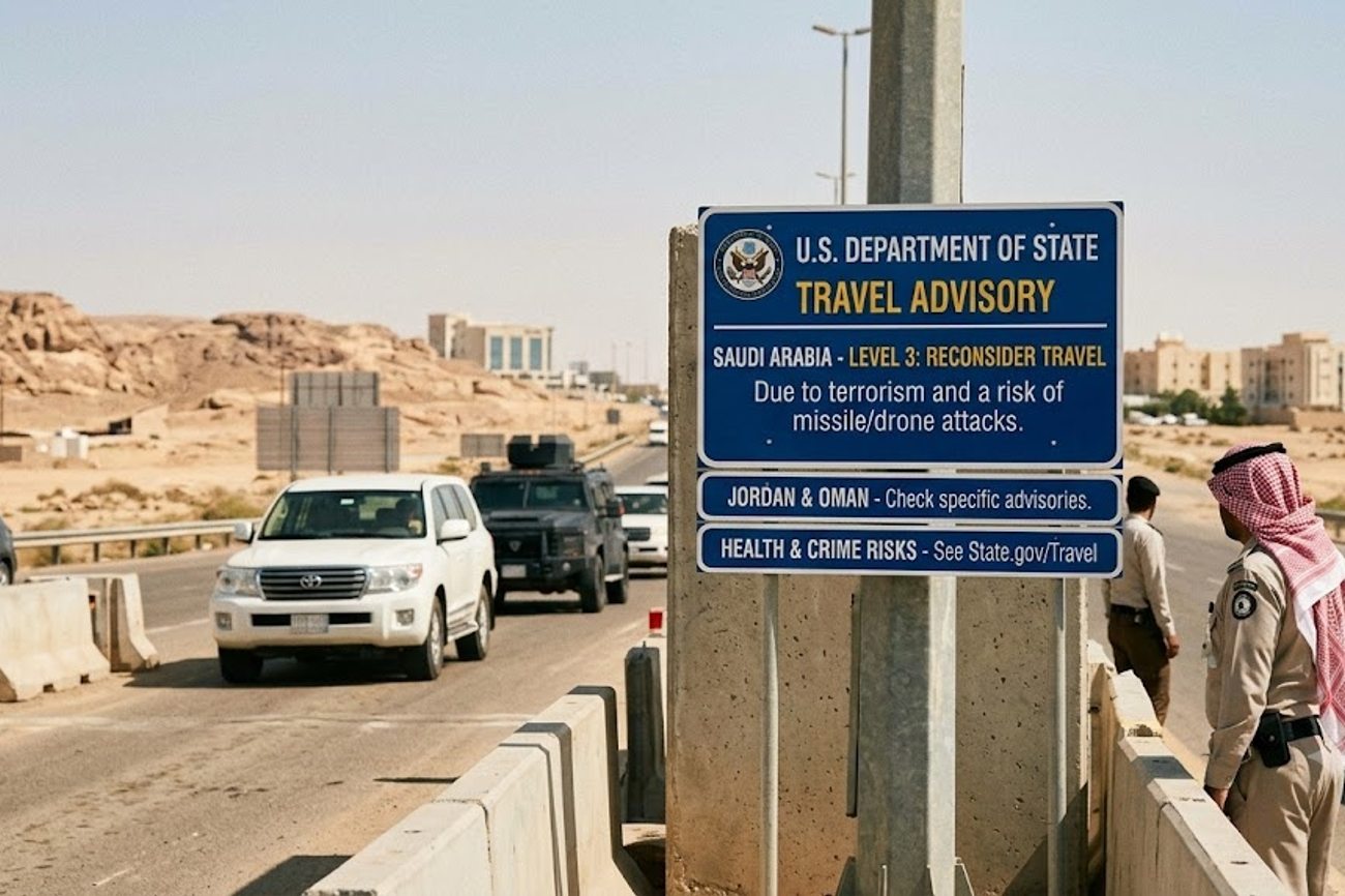 Saudi Arabia Joins Oman, Jordan and Other Nations in Latest US Department of State Travel Advisory Because of Conflict, Health and Crime: New Alert
