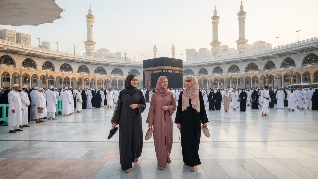 Pilgrims performing Umrah in Makkah Saudi Arabia during 2026 record Q1 pilgrimage boom