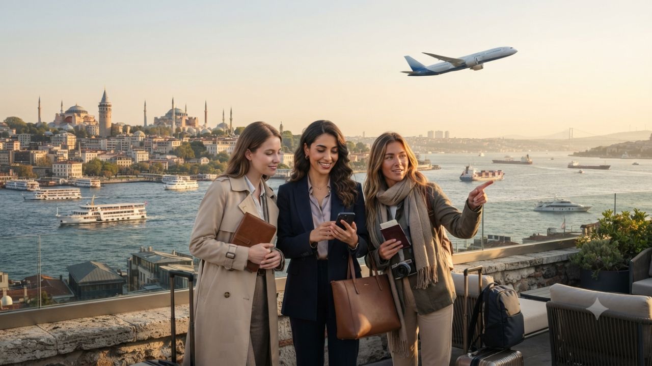 Istanbul Airport transit hub and Canadian urban gateway reflecting bilateral tourism growth