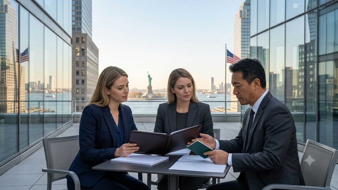 United States passport and EB-5 immigrant investor residency documentation