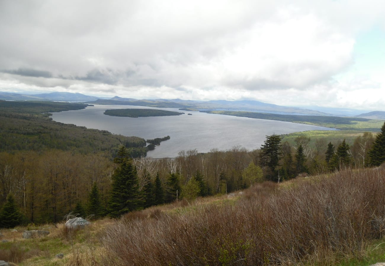 Height of Land panoramic overlook across Mooselookmeguntic Lake in Maine