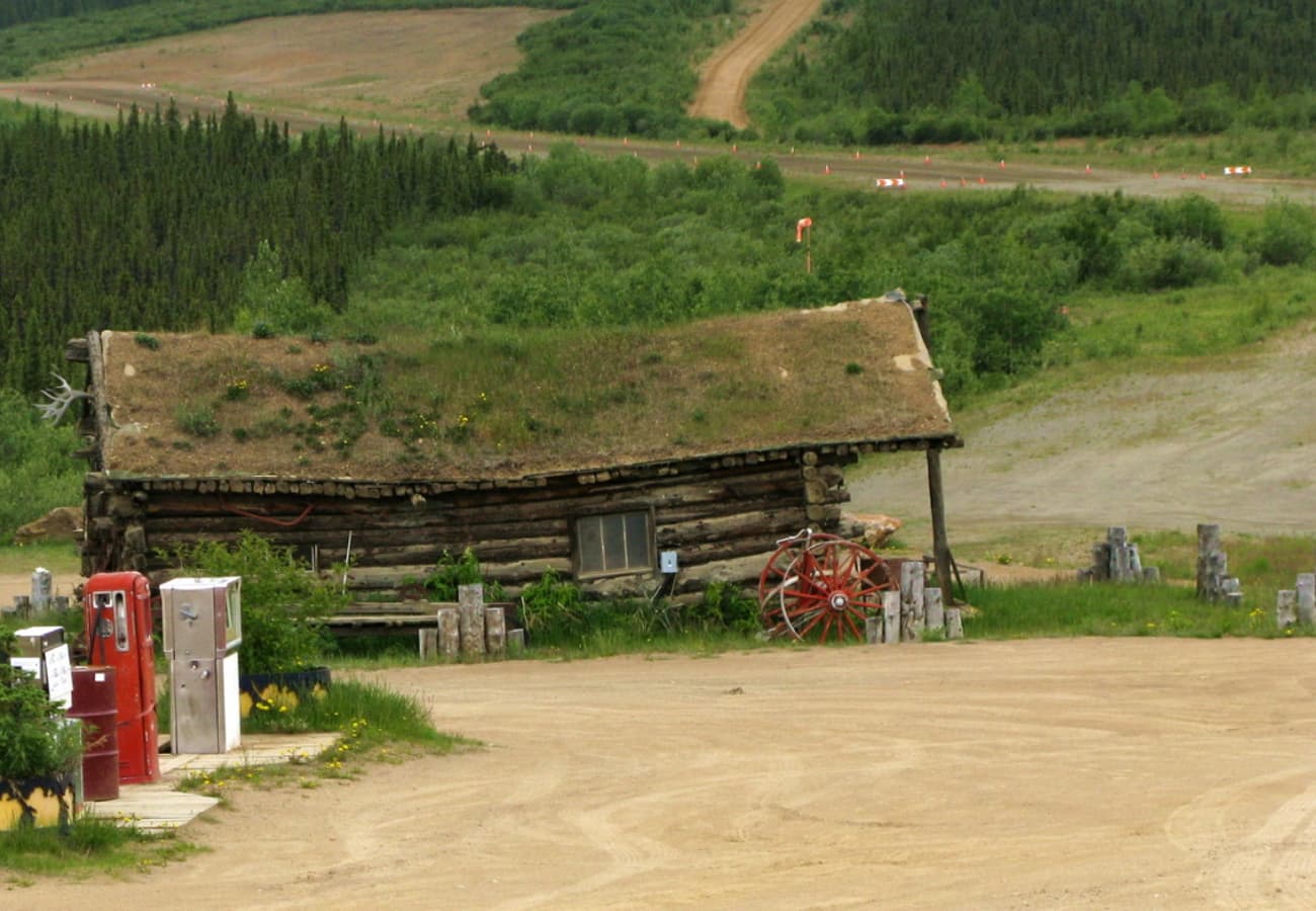 Remote outpost along the rugged Top of the World Highway