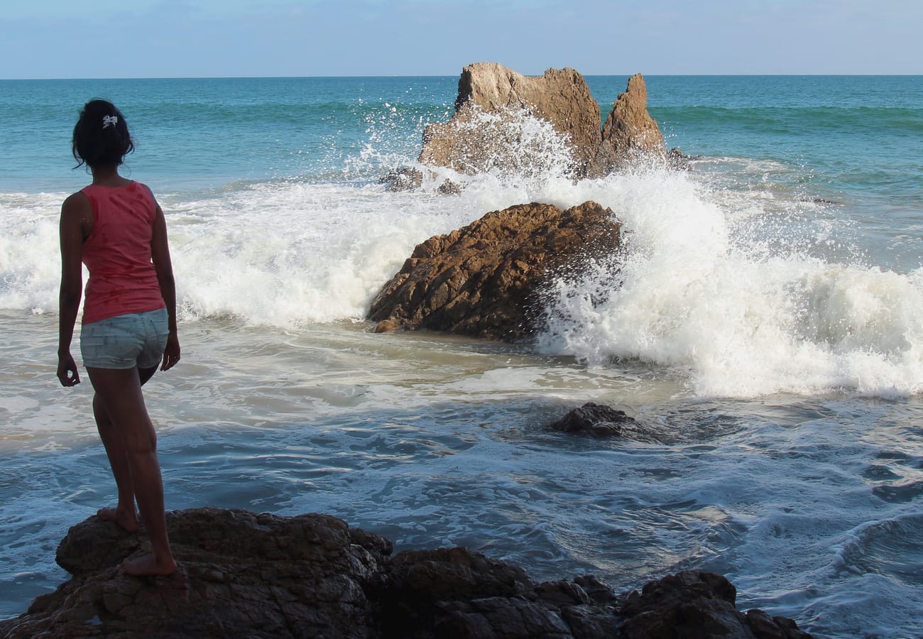 El Matador State Beach sea stacks and rock arches along the Pacific Coast Highway in Malibu