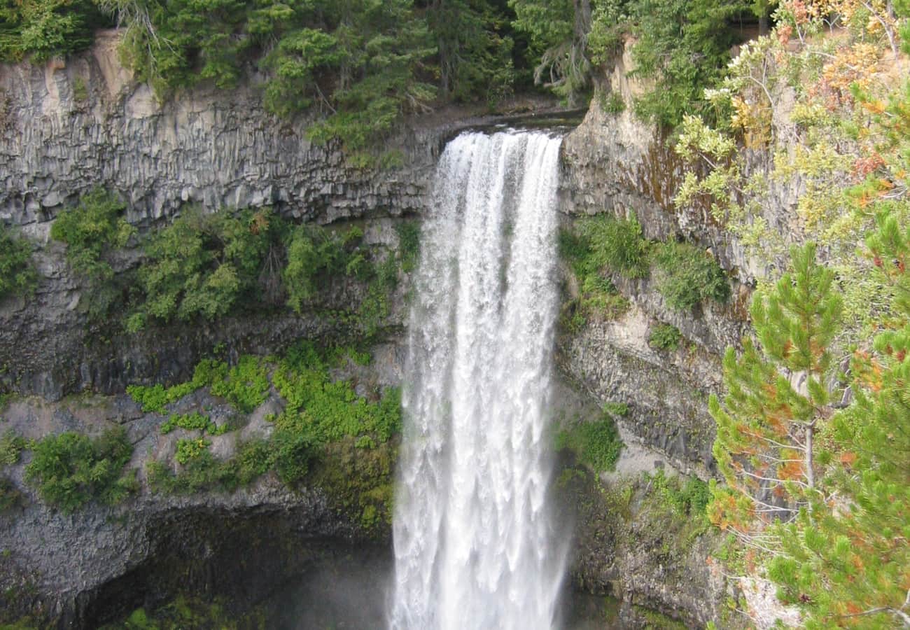 Plunging veil of Brandywine Falls near Whistler
