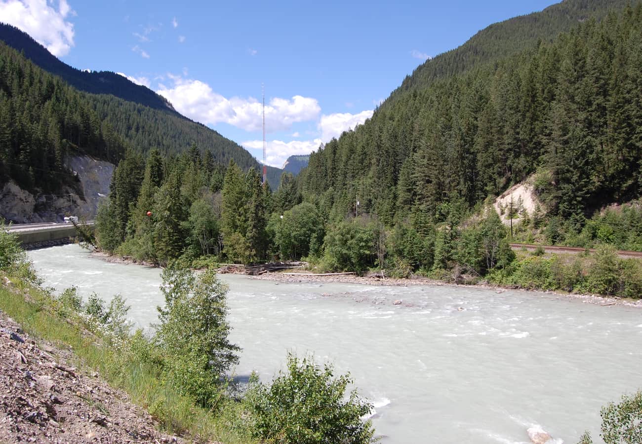 Kicking Horse River rapids near Golden British Columbia
